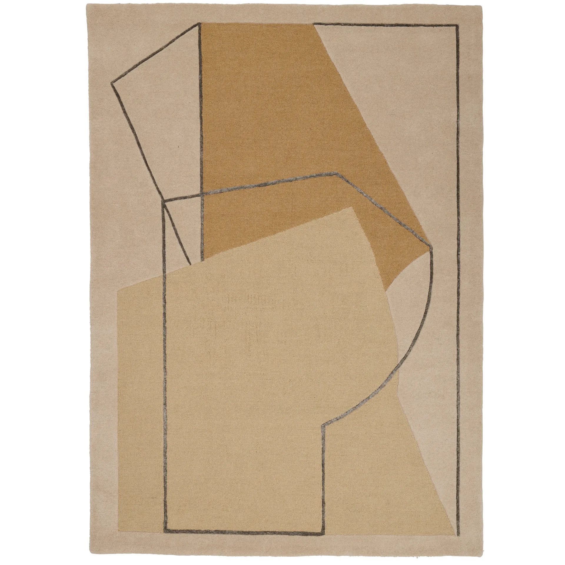 Furbo rug 140x200 cm, yellow Linie Design