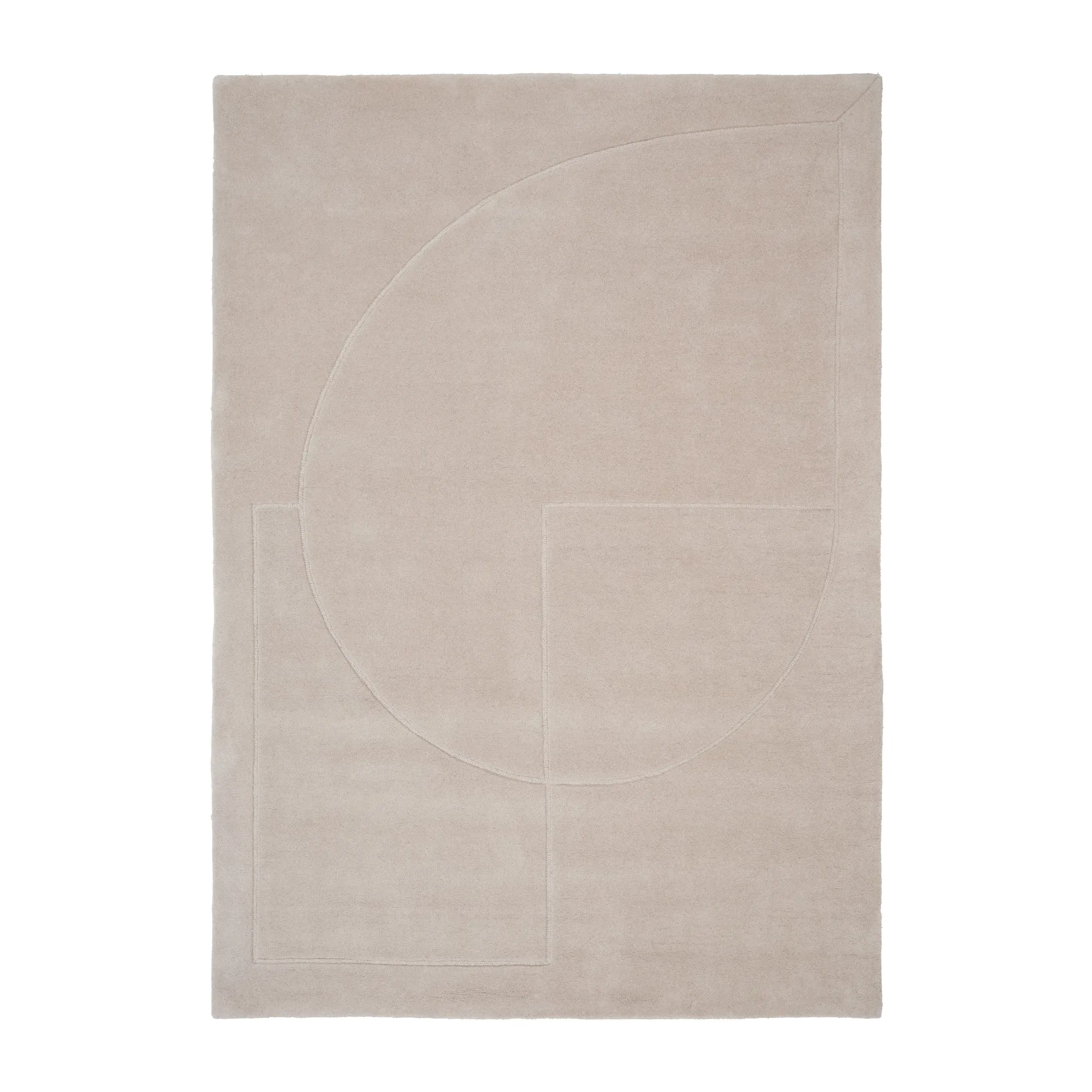 Lineal Poem wool carpet, Beige. 200x300 cm Linie Design