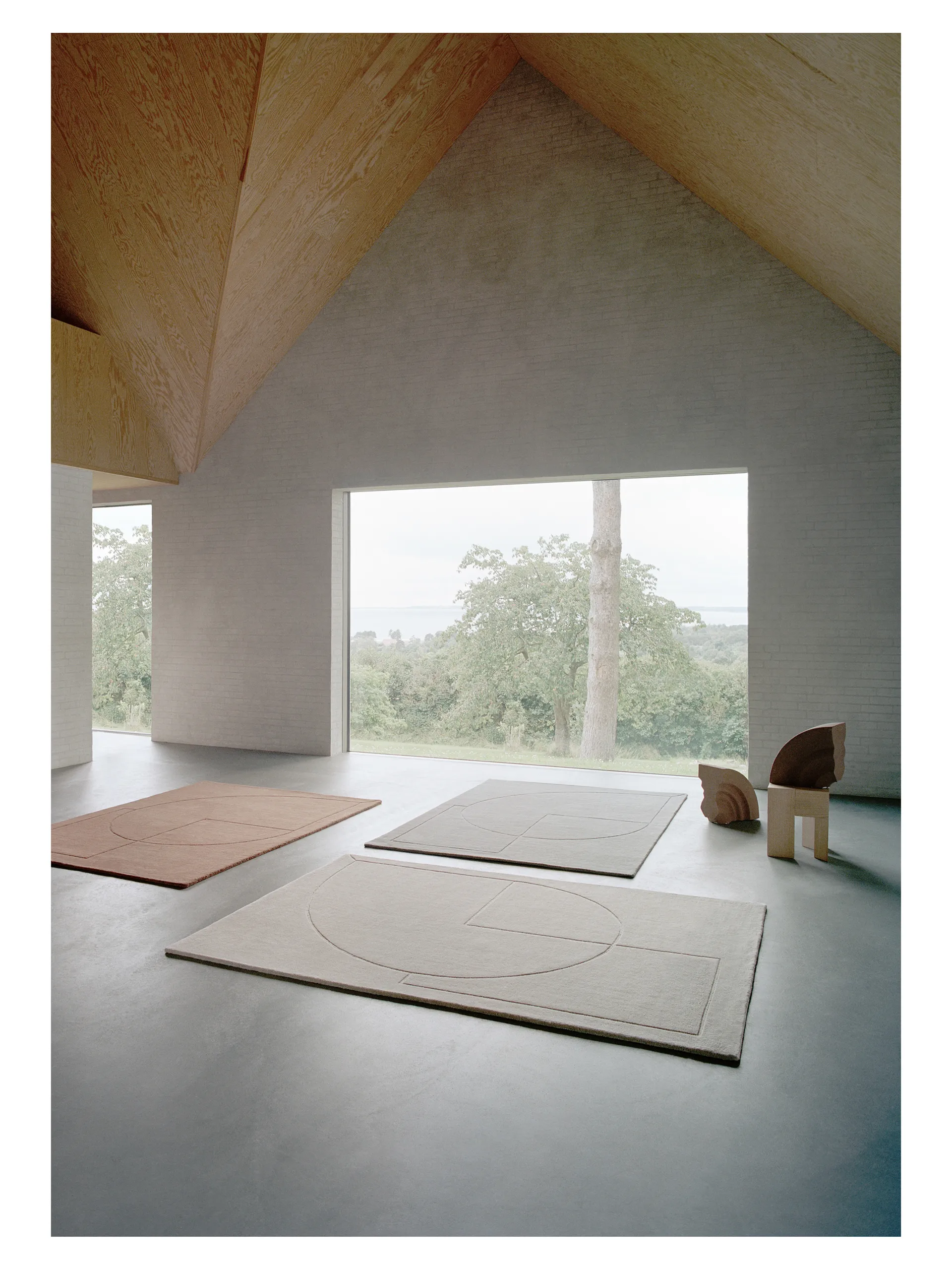 Lineal Poem wool carpet, Beige. 200x300 cm Linie Design