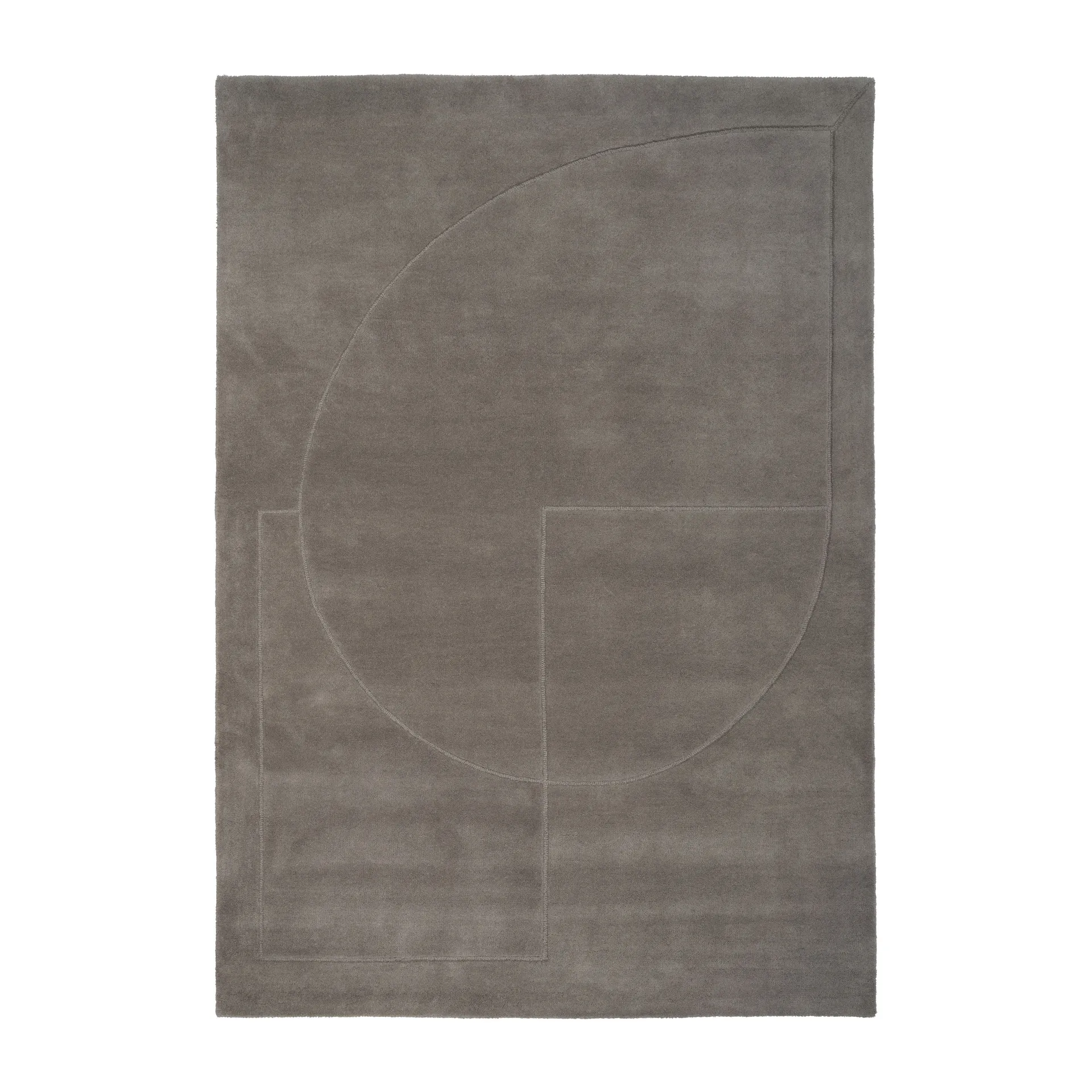Lineal Poem wool carpet, Grey. 170x240 cm Linie Design