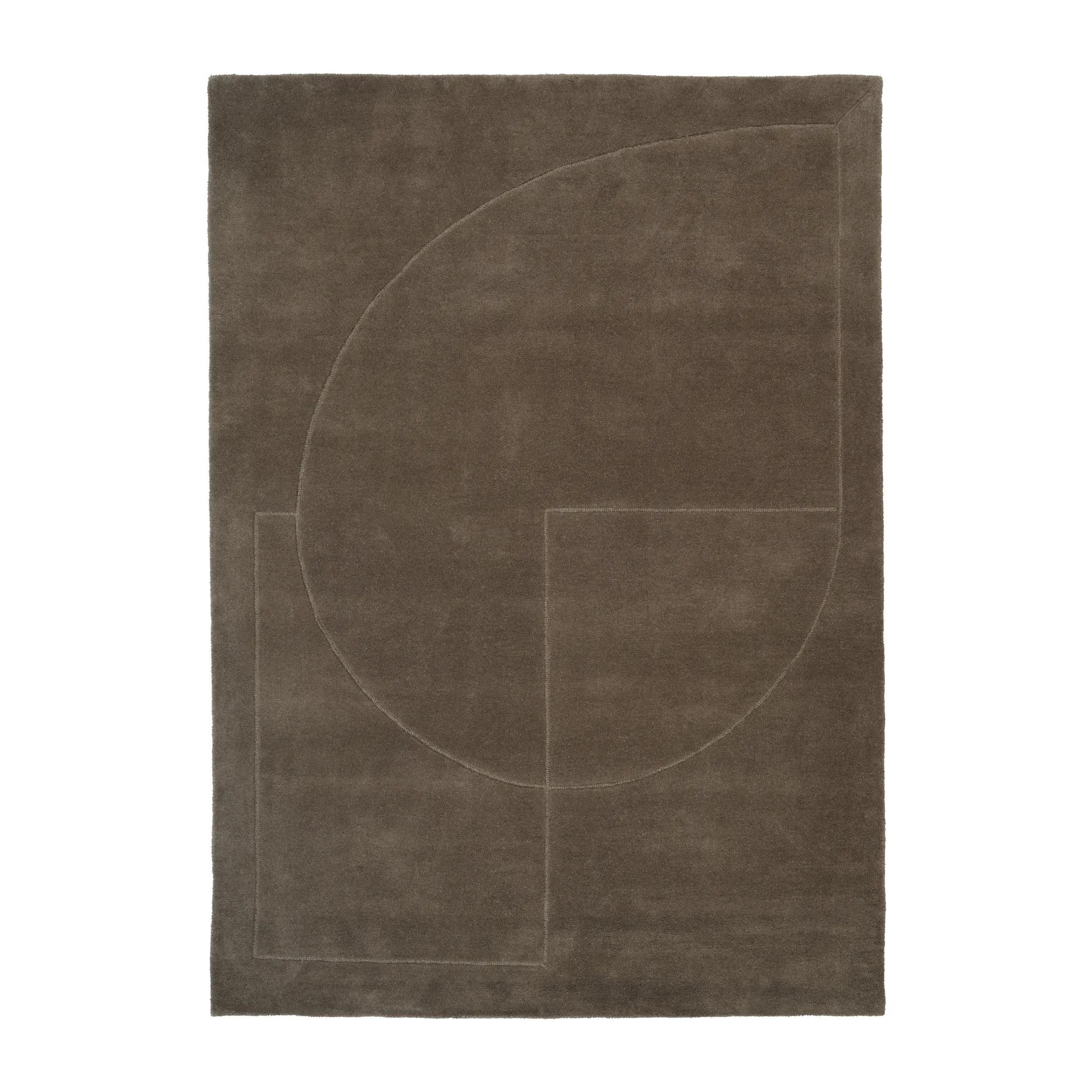 Lineal Poem wool carpet, Moss. 140x200 cm Linie Design