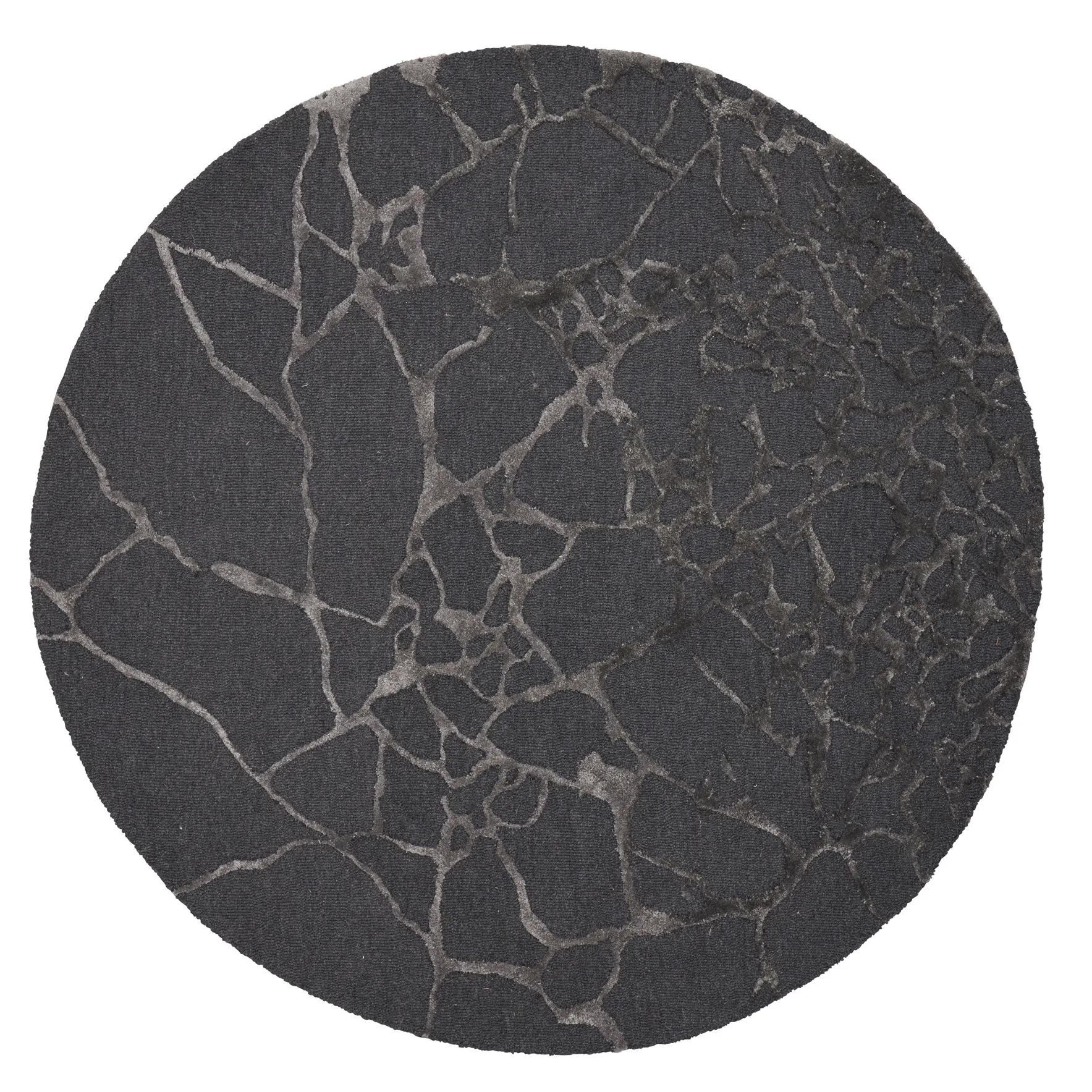 Marmo rug Ø170 cm, charcoal Linie Design