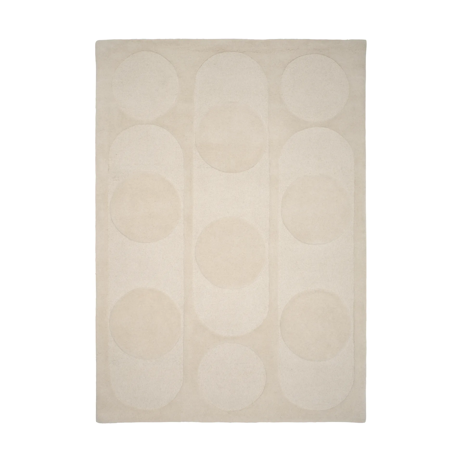 Orb Alliance wool carpet, White. 140x200 cm Linie Design