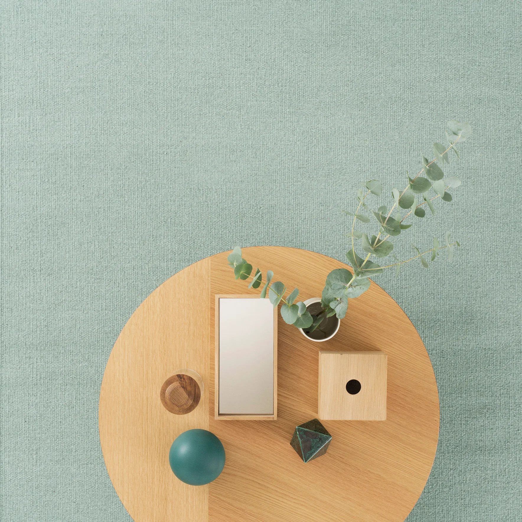 Rainbow wool carpet 140x200 cm, Pistachio Linie Design