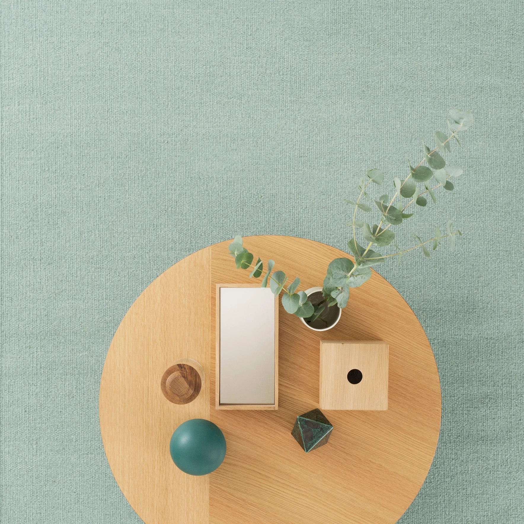 Rainbow wool carpet 200x300 cm, Pistachio Linie Design