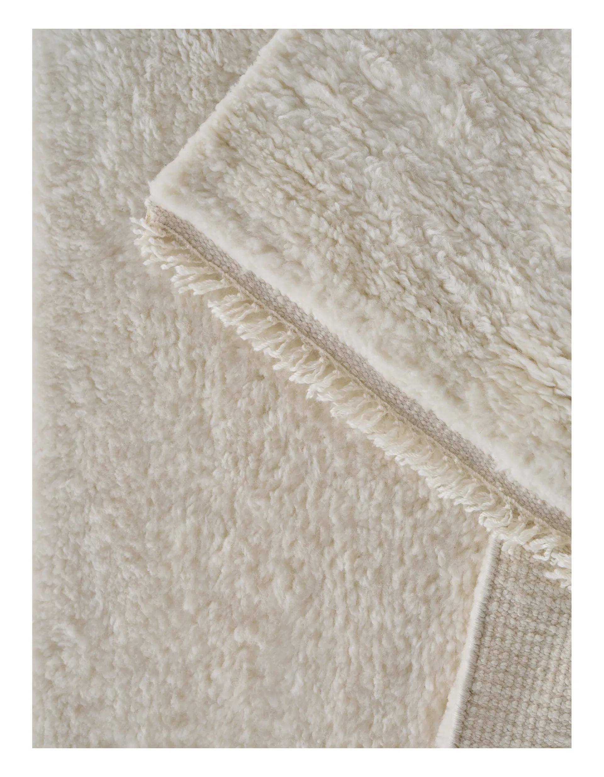 Soft Savannah wool carpet, White. 140x200 cm Linie Design