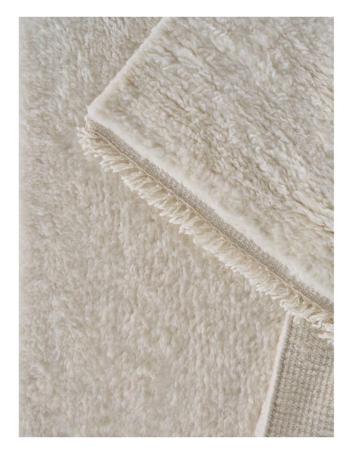 Soft Savannah wool carpet - White. 250x350 cm - Linie Design