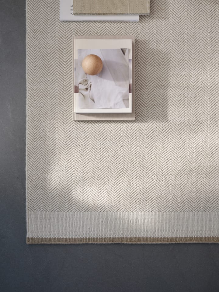 Stratum Echo wool carpet - White. 140x200 cm - Linie Design
