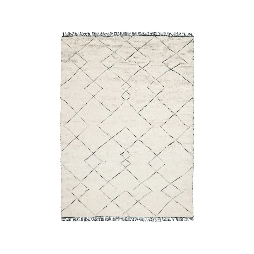 Linie Design Torun rug Black, 140x200 cm | Scandinavian Design | Wool rugs | Black