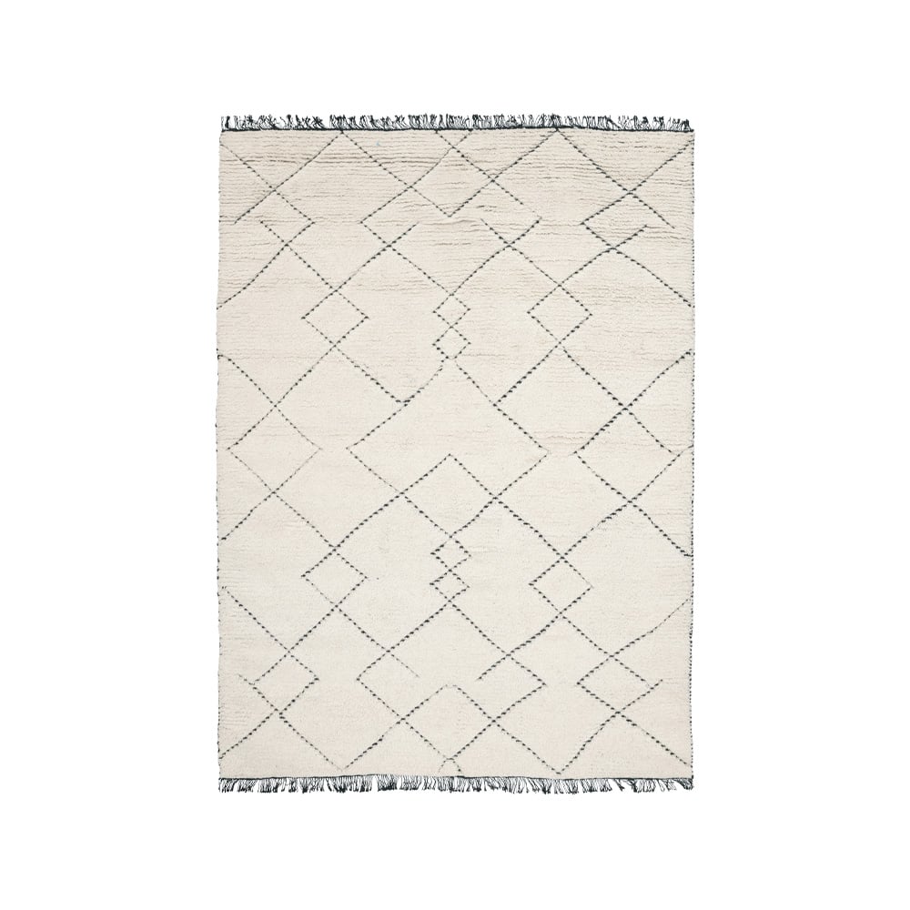 Linie Design Torun rug Black, 140x200 cm | Scandinavian Design | Wool rugs | Black