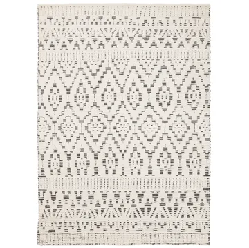 Zelbio wool carpet 140x200 cm - White-black - Linie Design