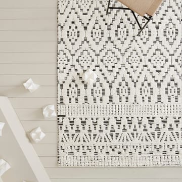 Zelbio wool carpet 140x200 cm - White-black - Linie Design