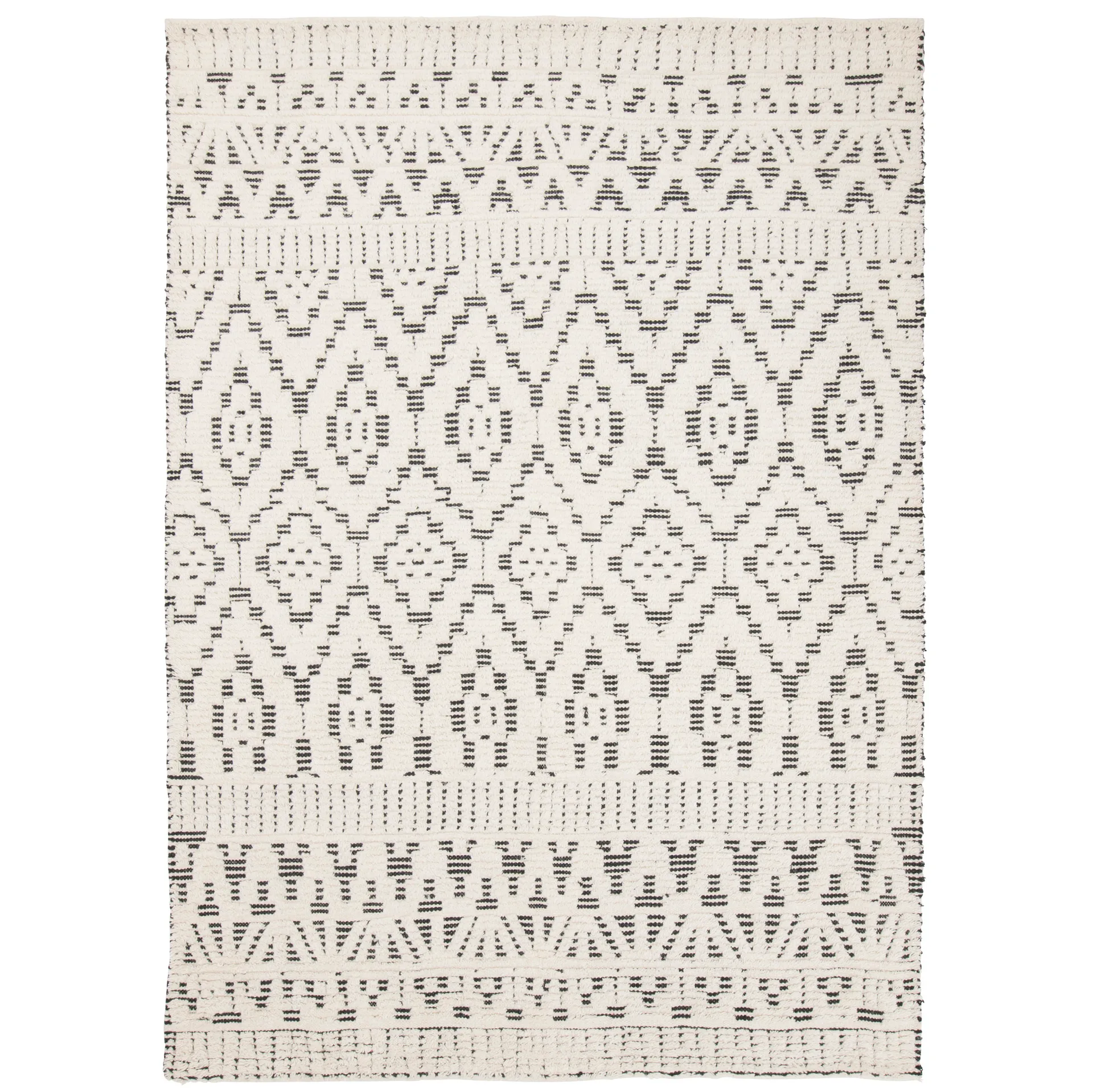 Zelbio wool carpet 170x240 cm, White-black Linie Design