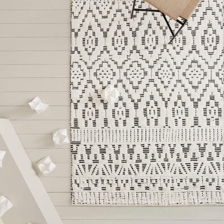 Zelbio wool carpet 170x240 cm - White-black - Linie Design