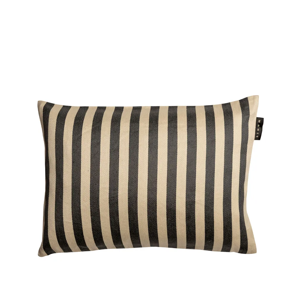 Linum Amalfi pillowcase 35x50 cm Dark charcoal grey