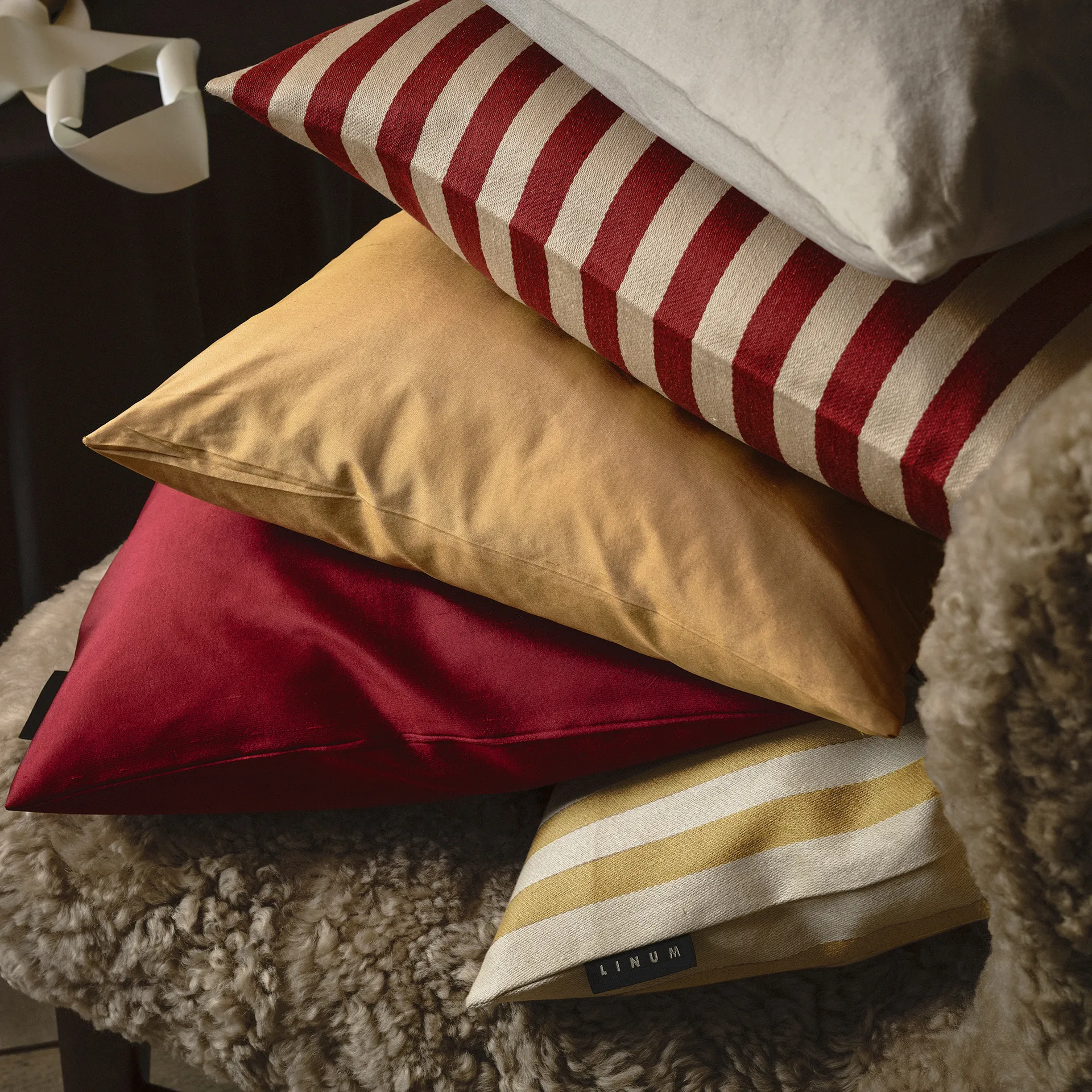 Amalfi pillowcase 35x50 cm, Rust-orange Linum