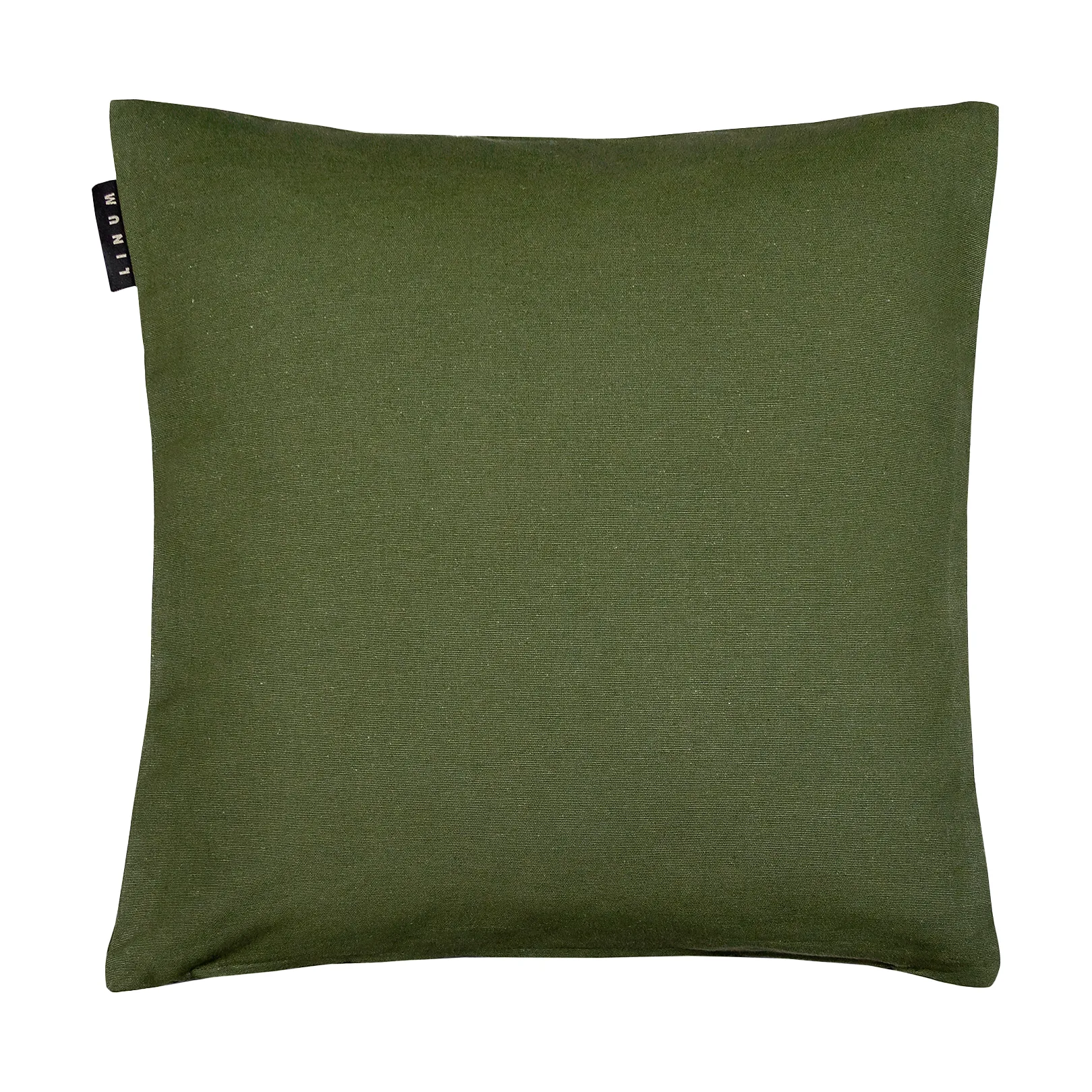 Annabell cushion cover 40x40 cm, Dark olive green Linum
