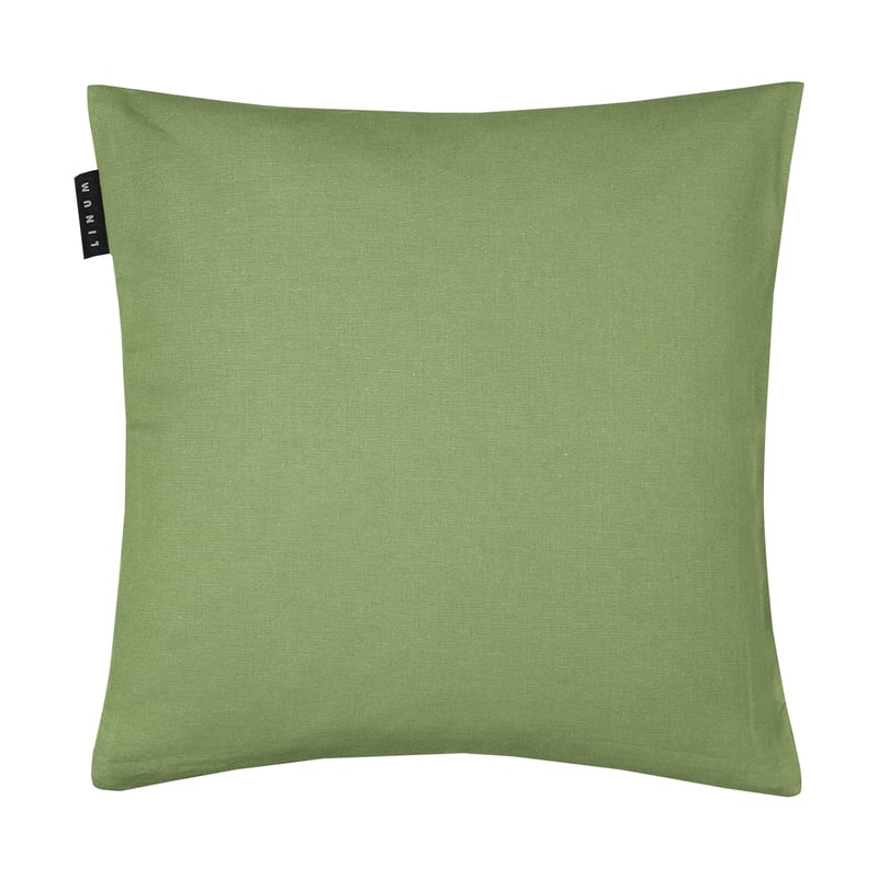 Linum Annabell cushion cover 40x40 cm Moss green