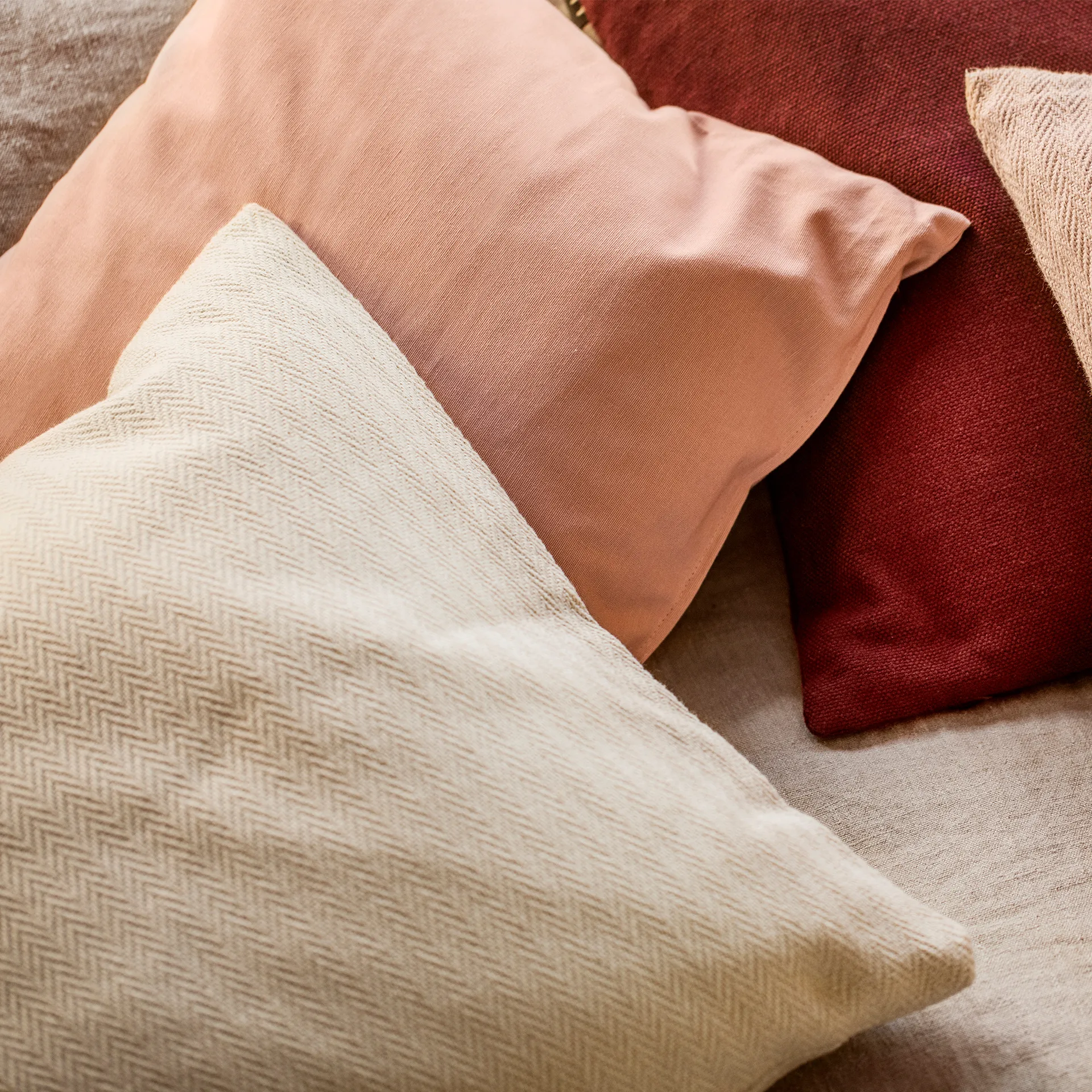 Annabell pillowcase 50x50 cm, Brown Linum