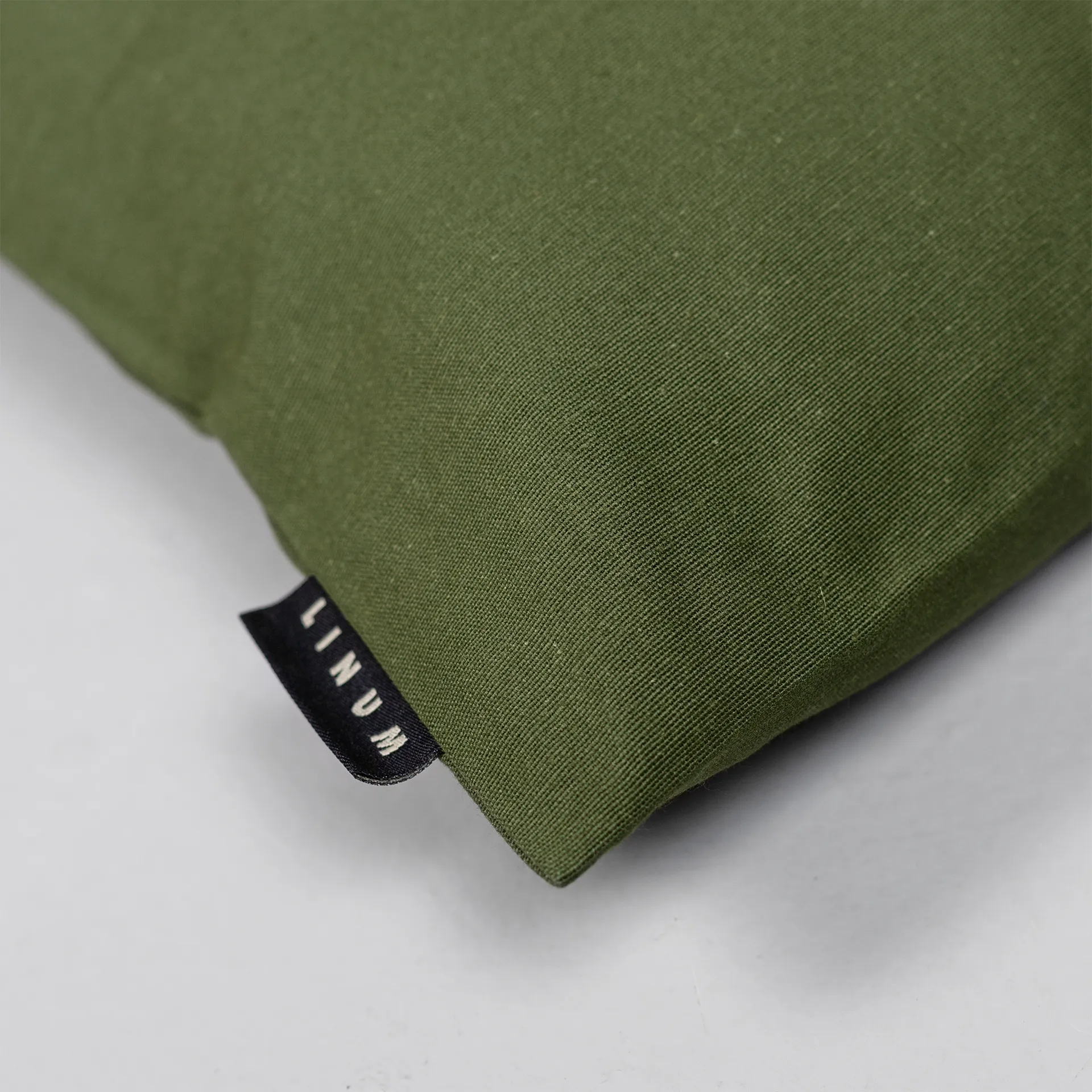 Annabell pillowcase 50x50 cm, Dark olive green Linum