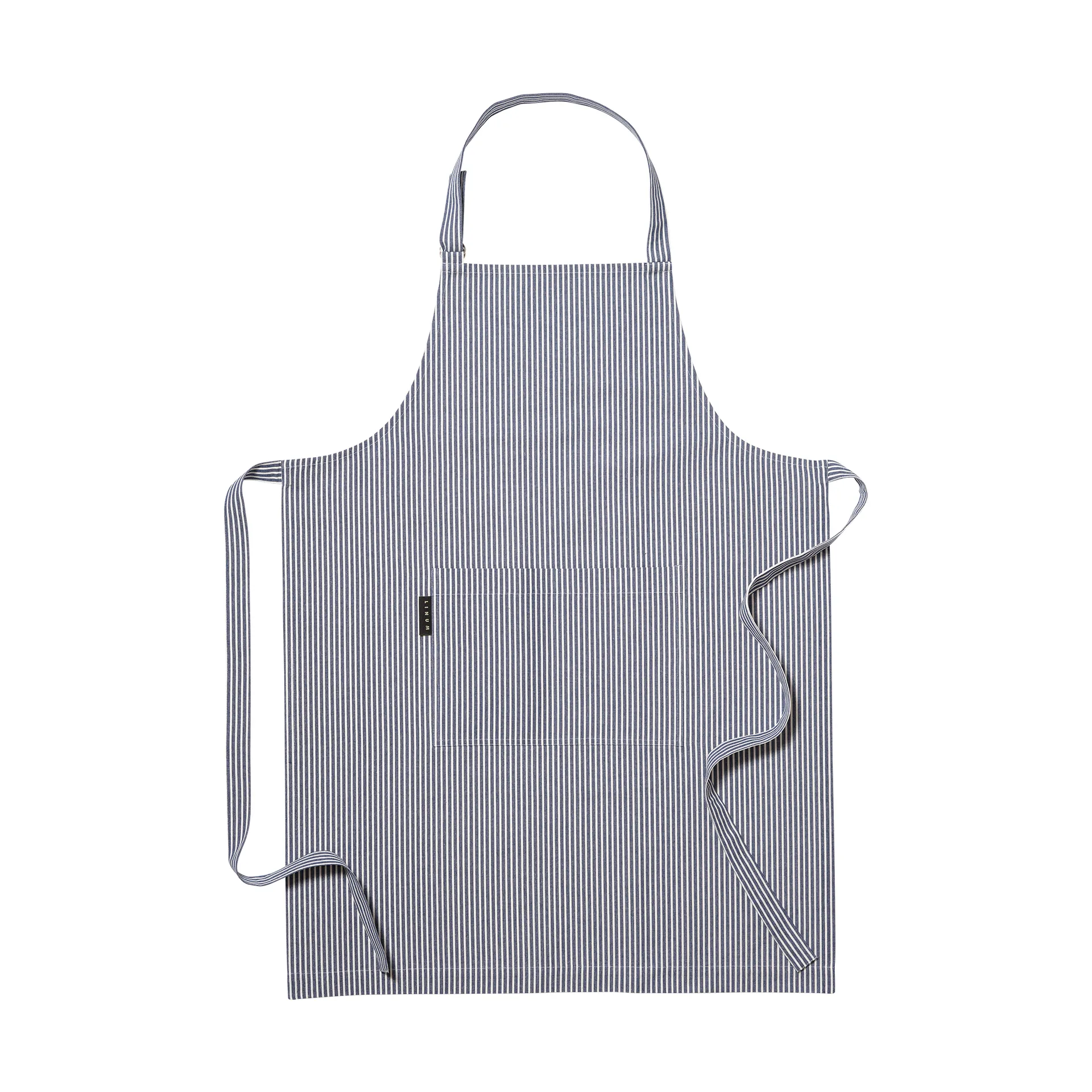 Emma apron, Indigo blue Linum