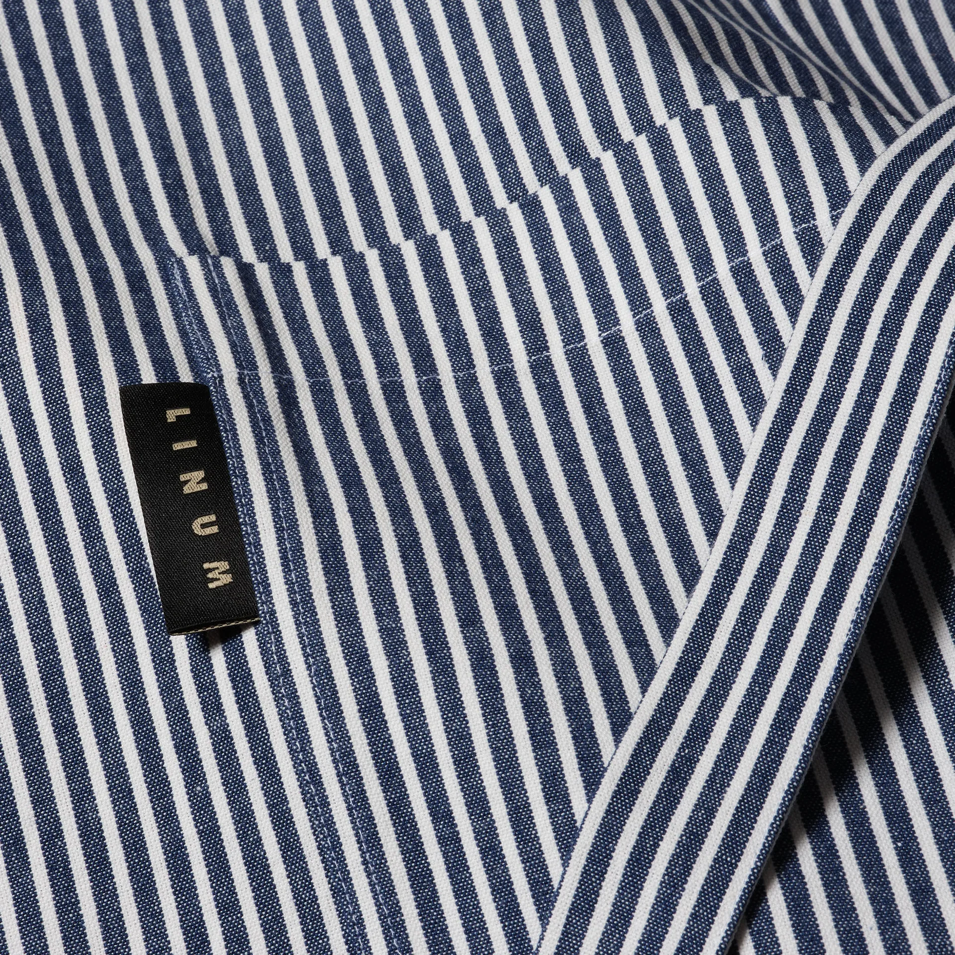 Emma apron, Indigo blue Linum