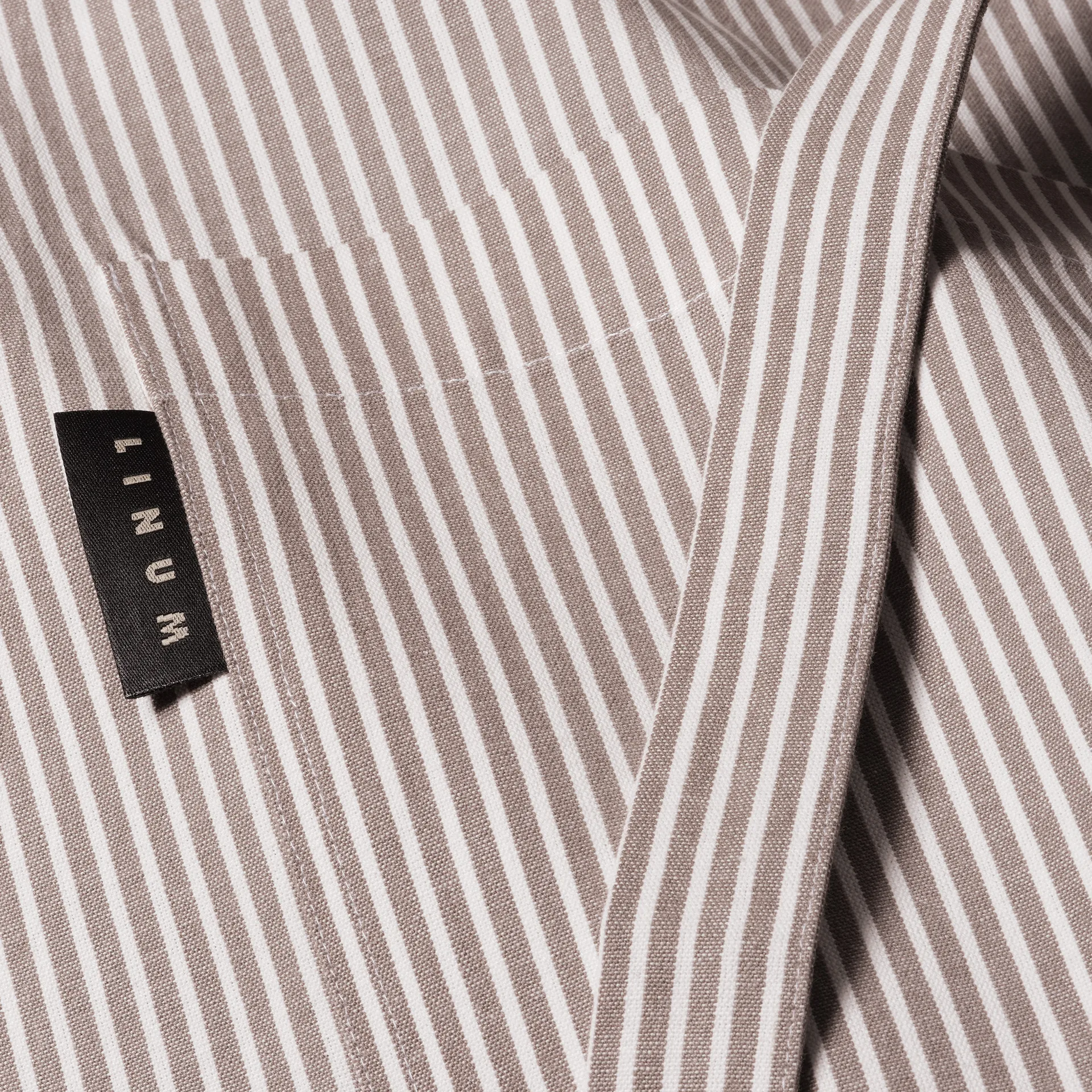 Emma apron, Mole brown Linum