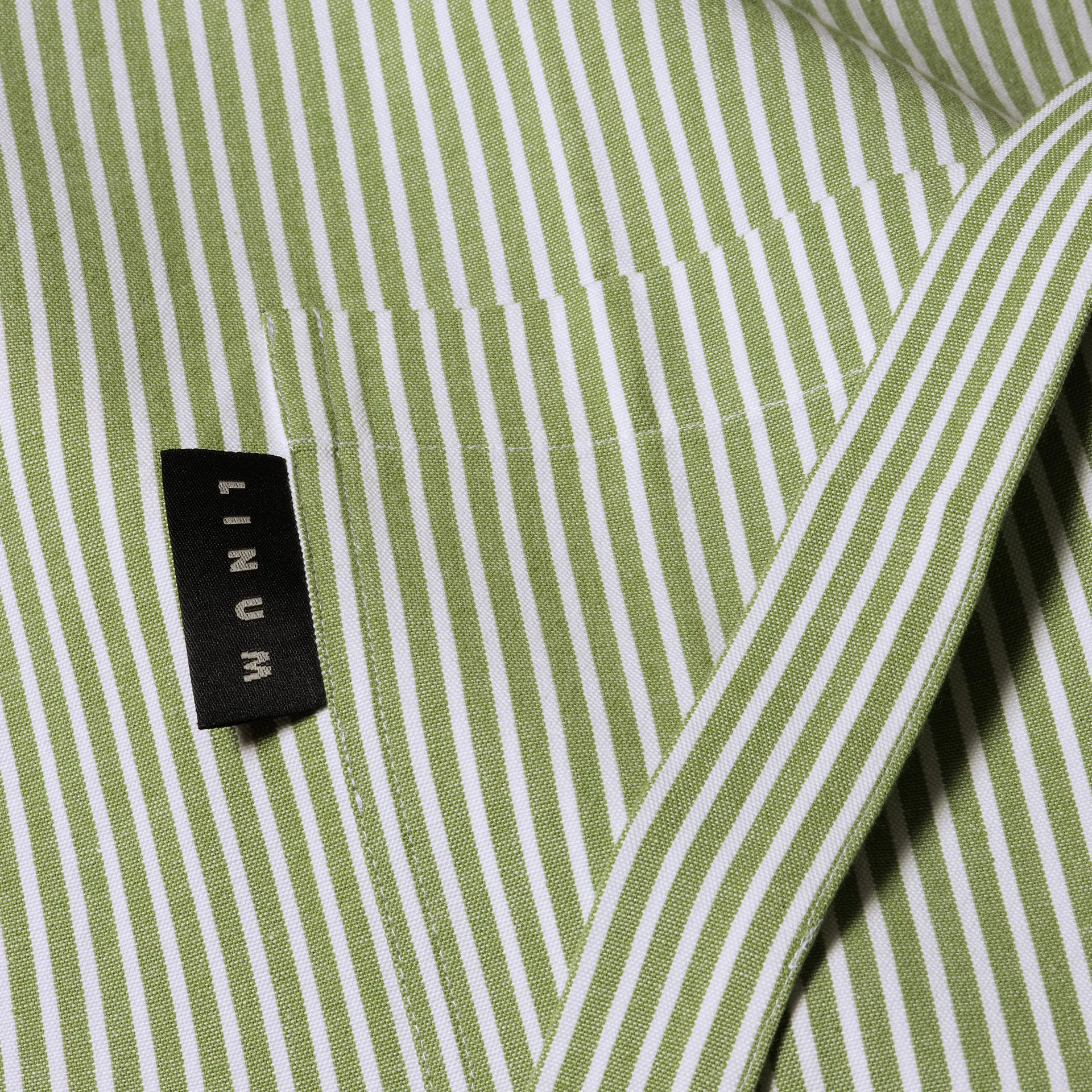 Emma apron, Moss green Linum