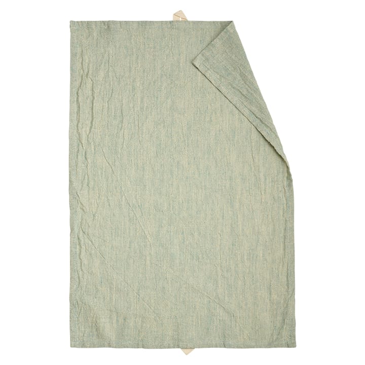 Hedvig kitchen towel - Grey-turquoise - Linum