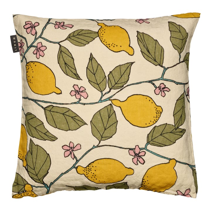 Isabella cushion cover 50x50 cm - lemon yellow - Linum