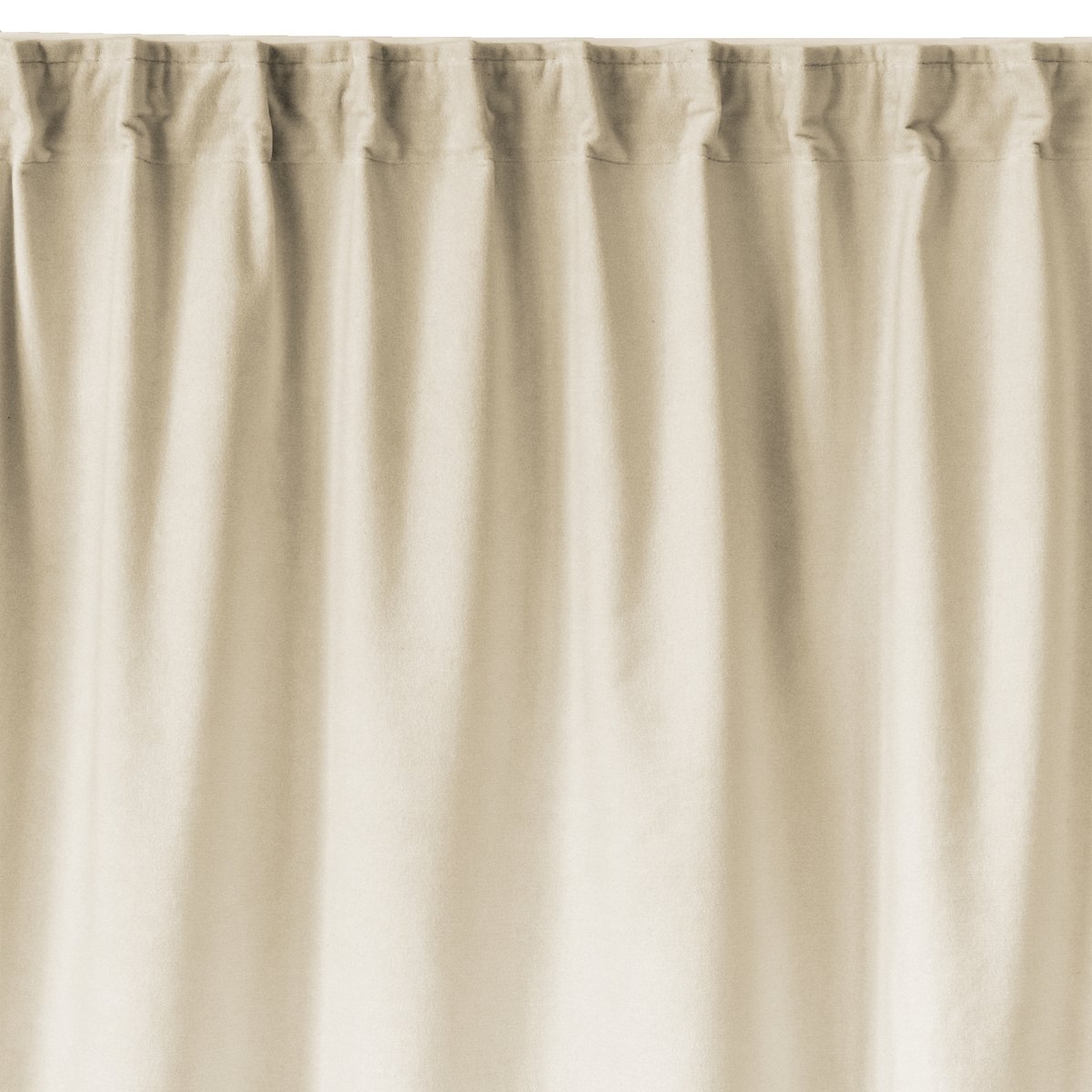Linum Paolo curtain with gathering tape Creamy beige