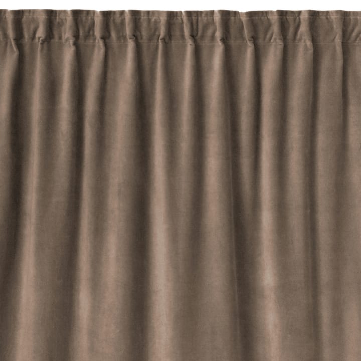 Paolo curtain with gathering tape - Taupe Brown - Linum
