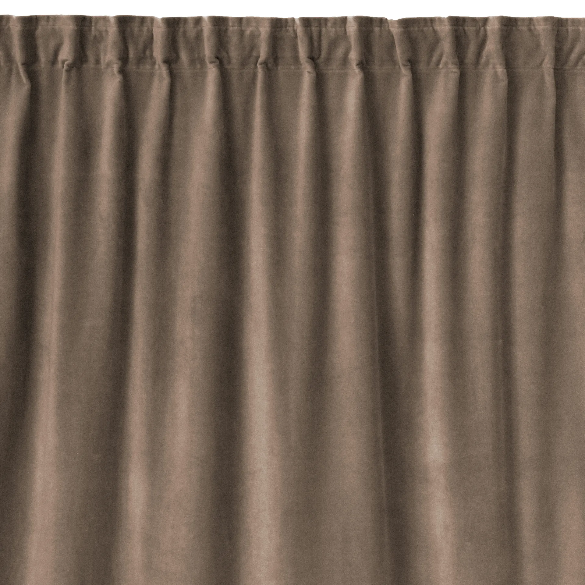 Paolo curtain with gathering tape, Taupe Brown Linum