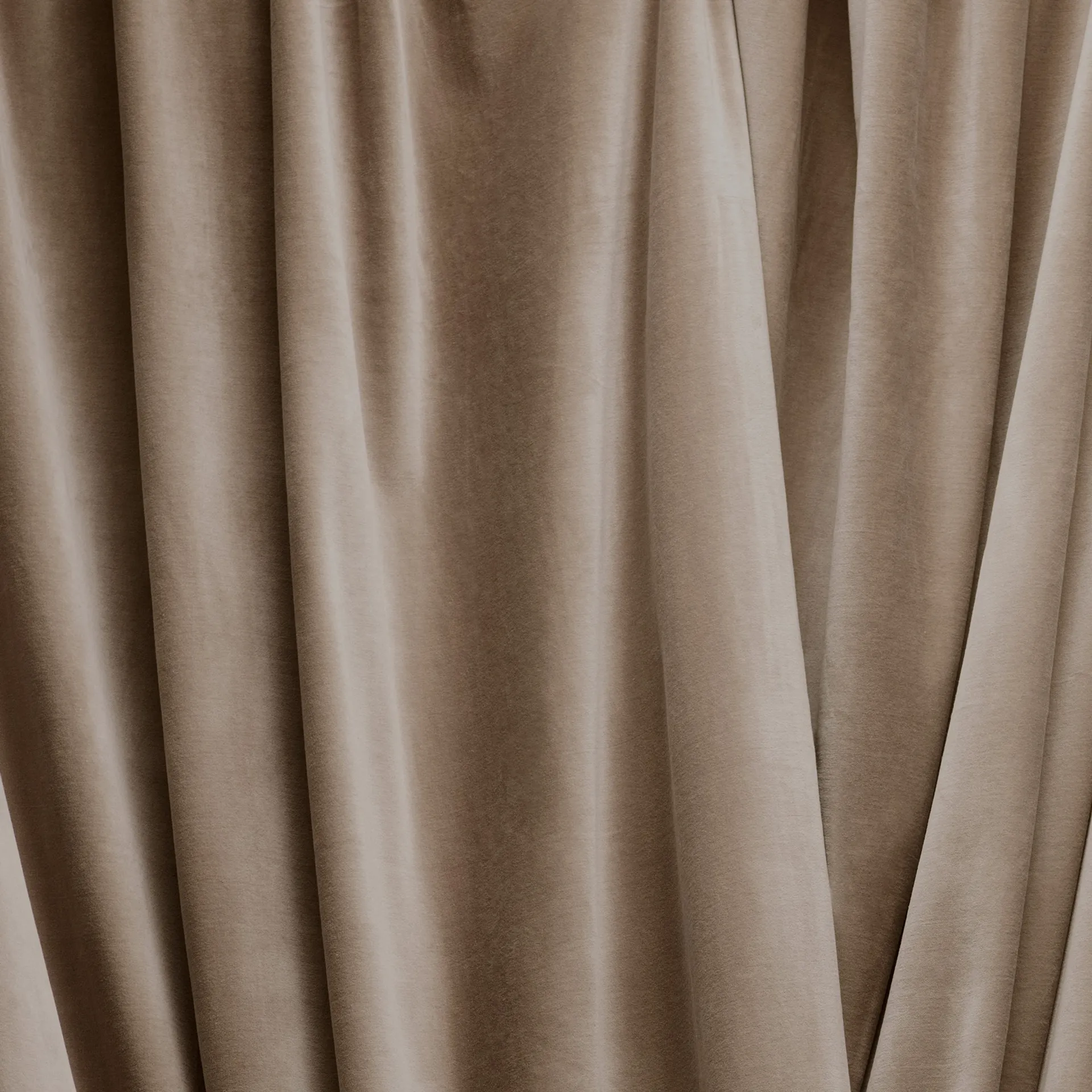 Paolo curtain with gathering tape, Taupe Brown Linum