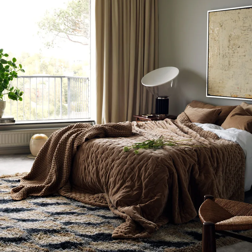 Paolo cushion cover 50x50 cm, Camel brown Linum