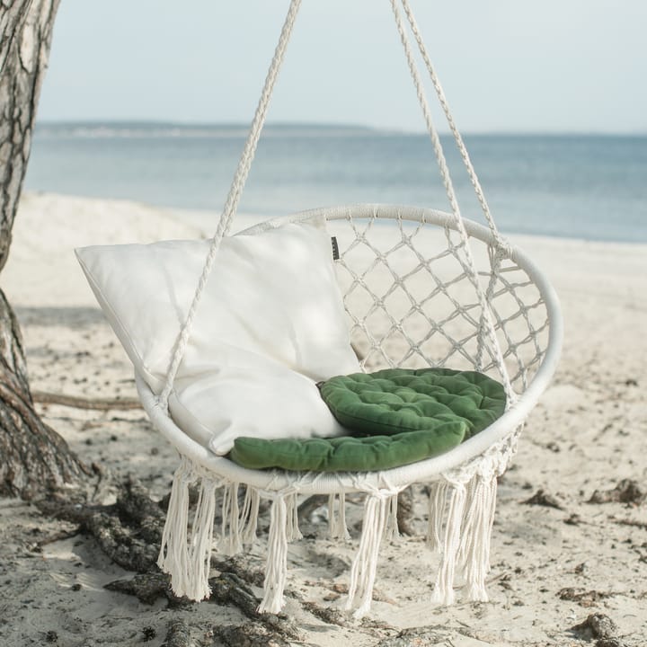 Pepper chair pad  Ø37 cm - Dark olive green - Linum