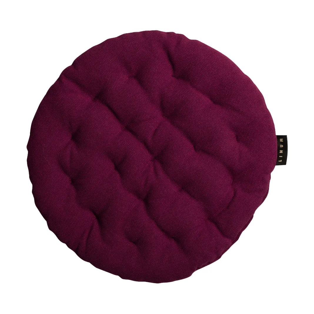 Pepper seat cushion Ø37 cm, Burgundy red Linum