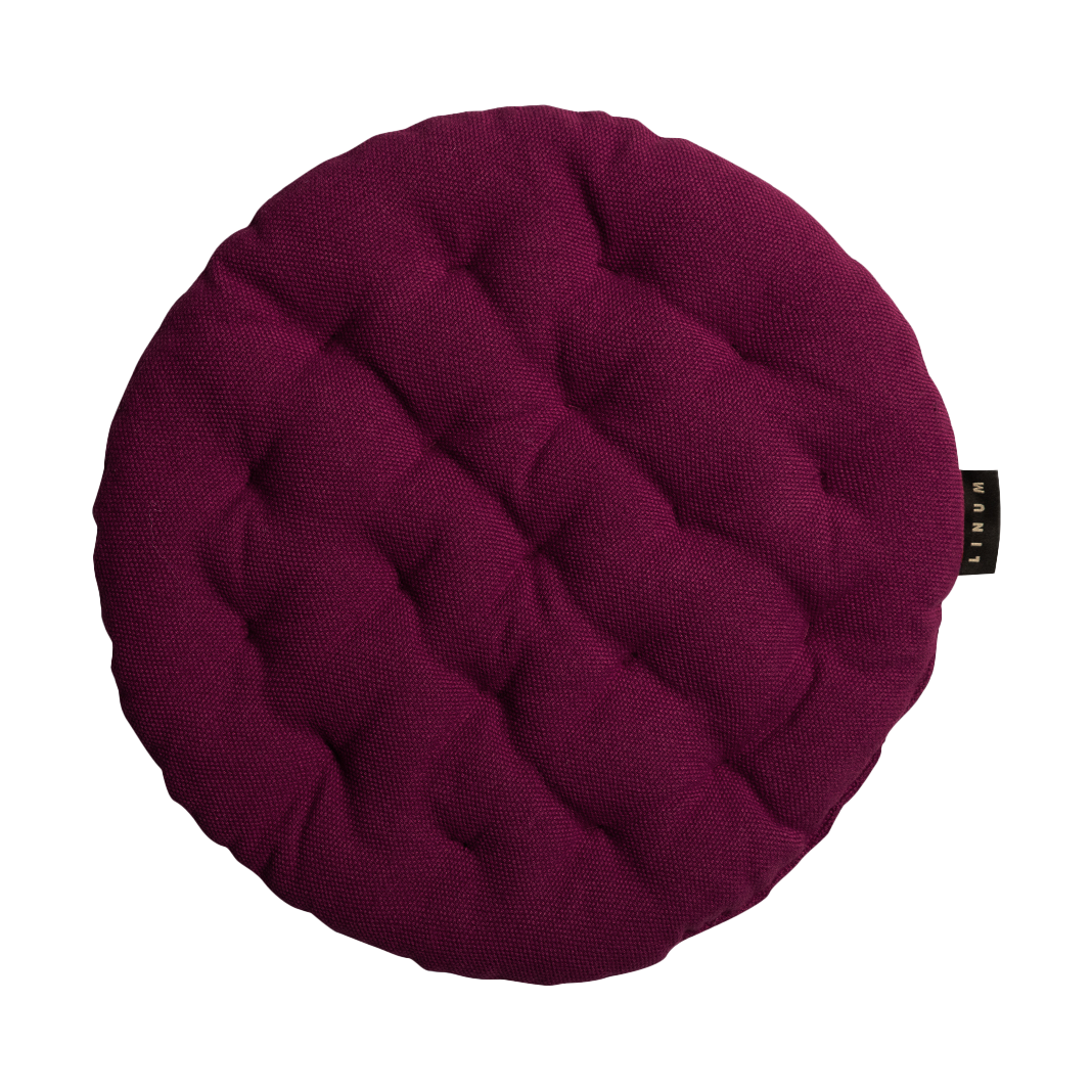 Linum Pepper seat cushion o37 cm Burgundy red | Scandinavian Design | Seat cushions & pads | Red