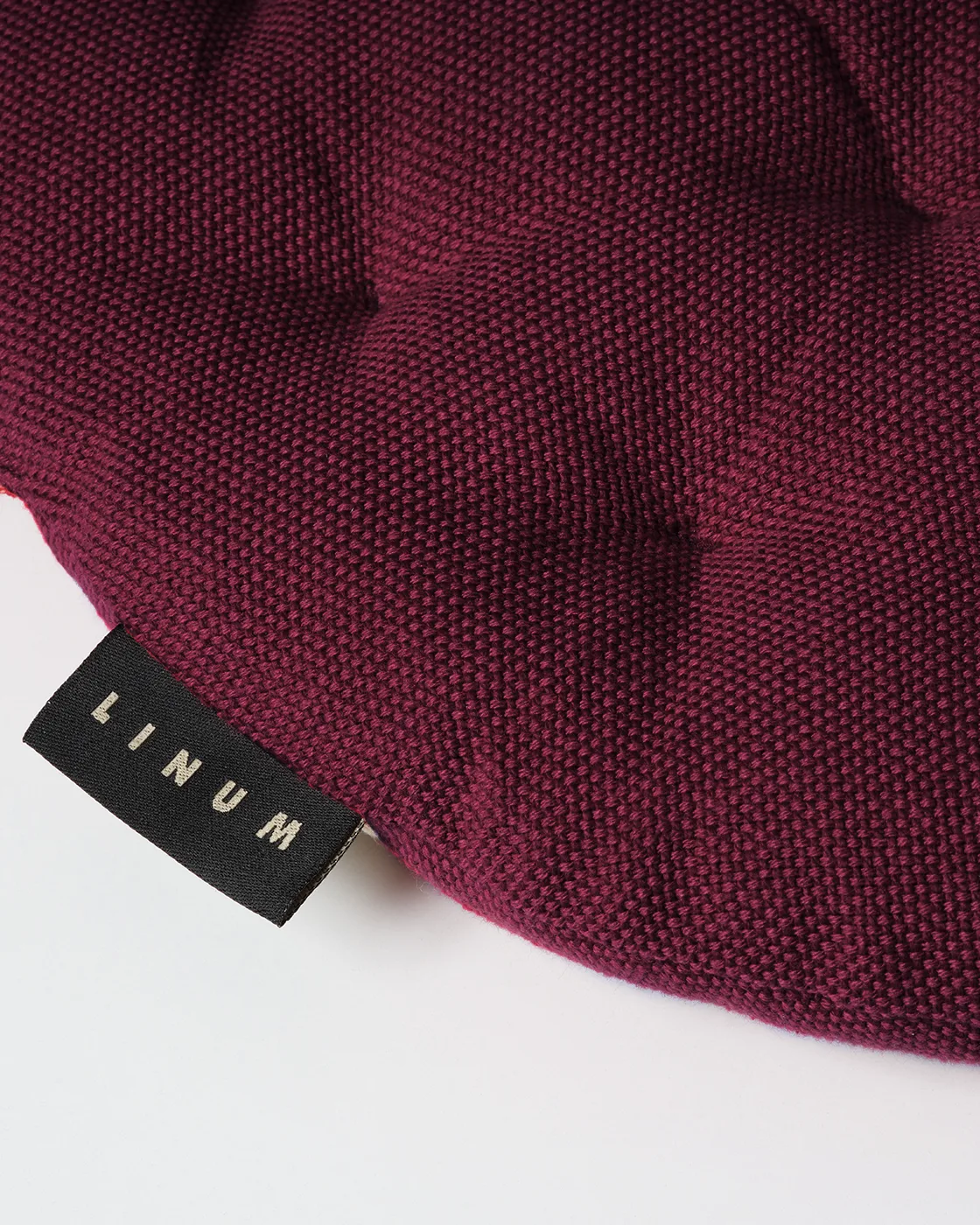 Pepper seat cushion Ø37 cm, Burgundy red Linum