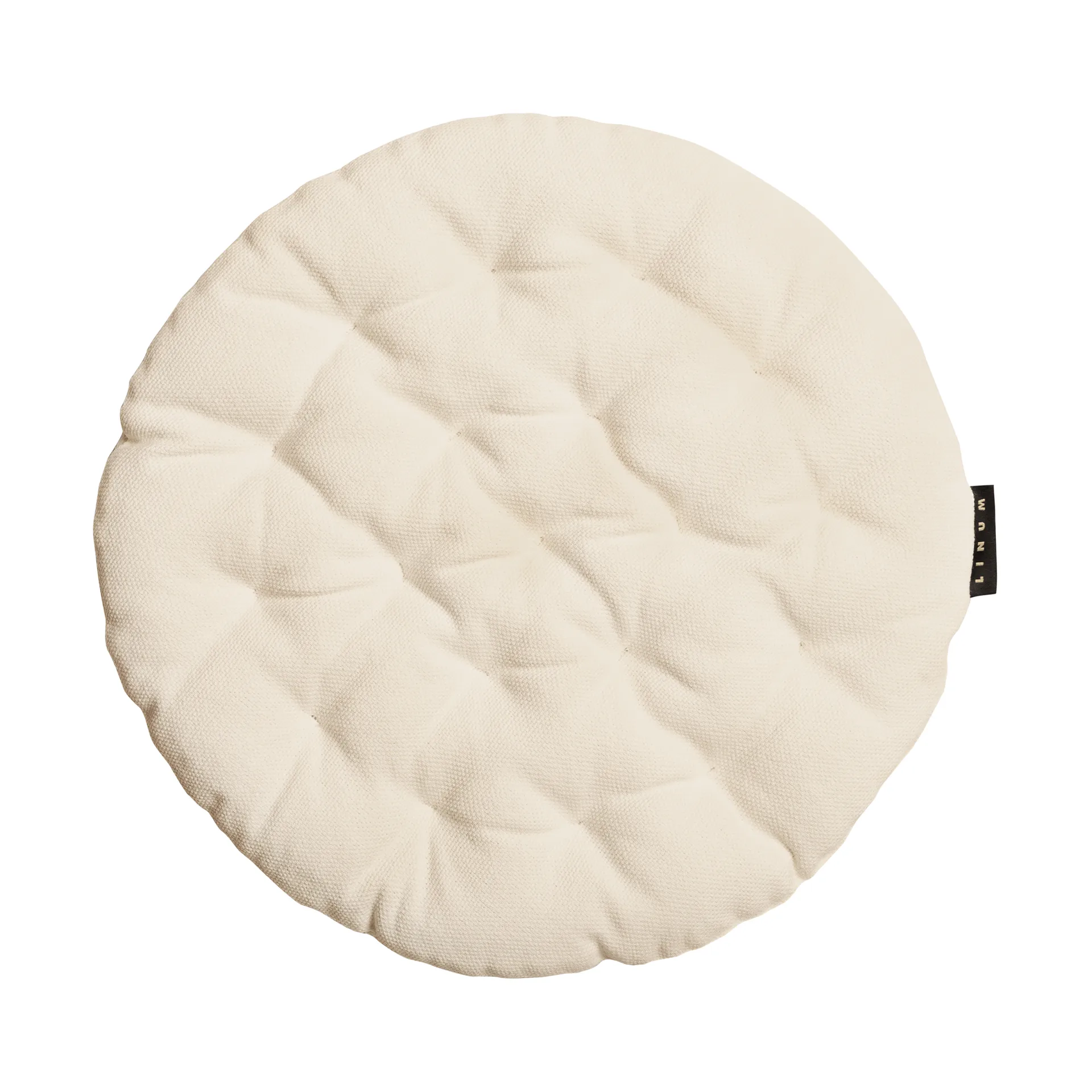 Pepper seat cushion Ø37 cm, Creamy beige Linum