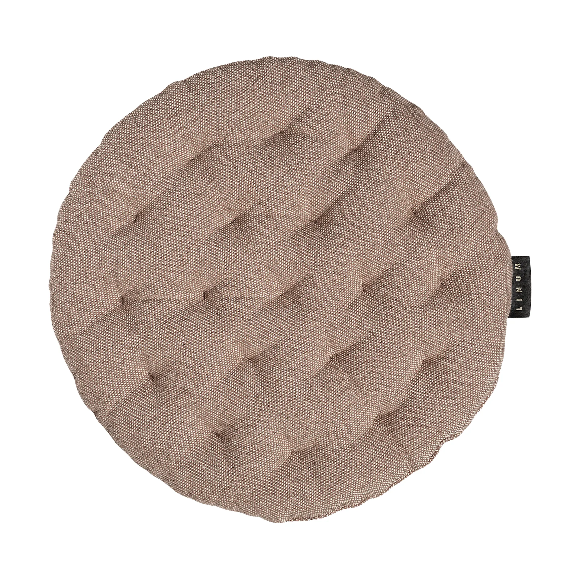 Pepper seat cushion Ø37 cm, Dark mole brown Linum