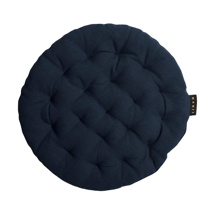 Pepper seat cushion Ø37 cm - Dark navy blue - Linum