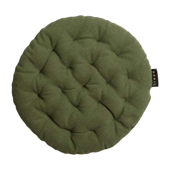 Pepper seat cushion Ø37 cm - Dark olive green - Linum