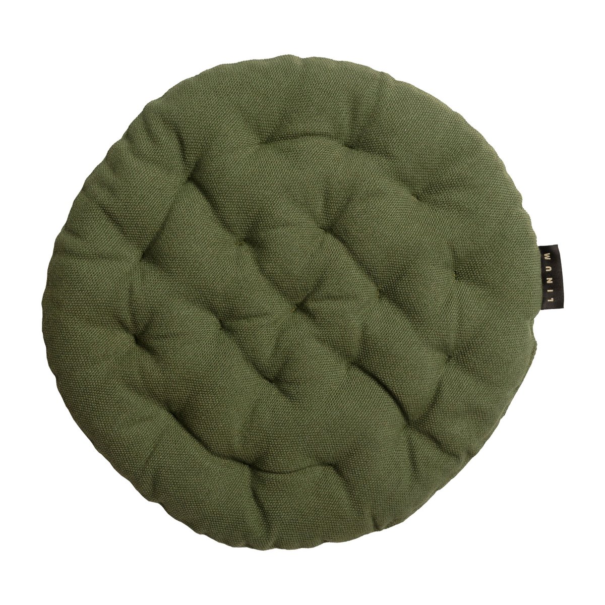 Linum Pepper seat cushion o37 cm Dark olive green | Scandinavian Design | Seat cushions & pads | Green