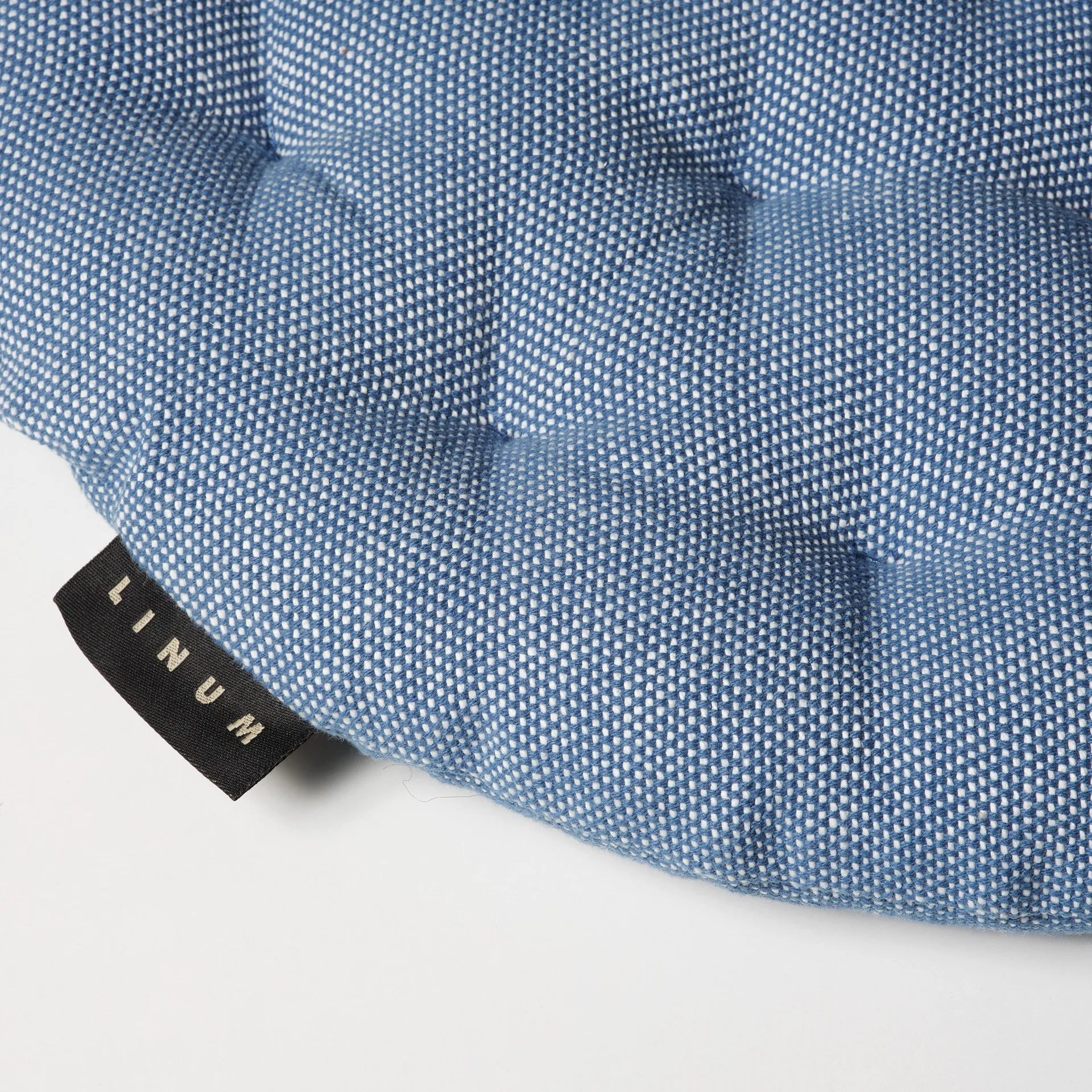 Pepper seat cushion Ø37 cm, Deep sea blue Linum