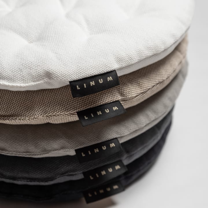 Pepper seat cushion Ø37 cm, Granite grey Linum