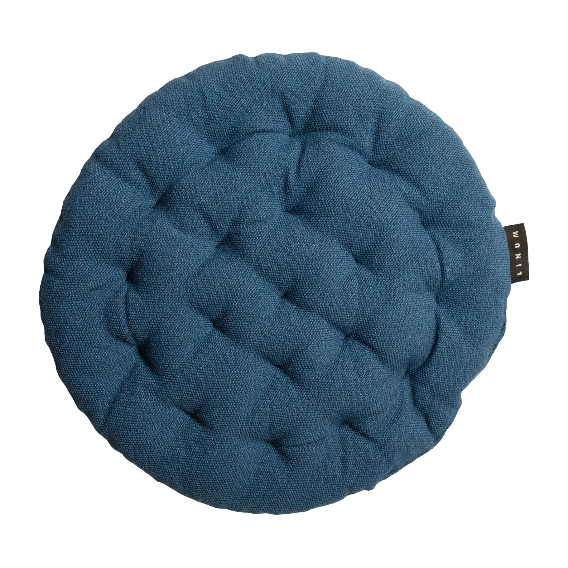 Pepper seat cushion Ø37 cm, Indigo blue Linum