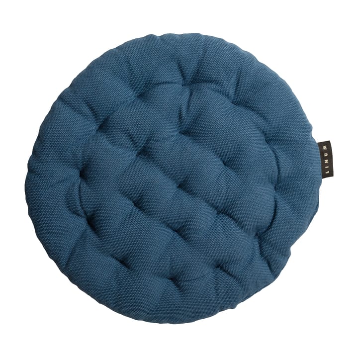 Pepper seat cushion Ø37 cm - Indigo blue - Linum