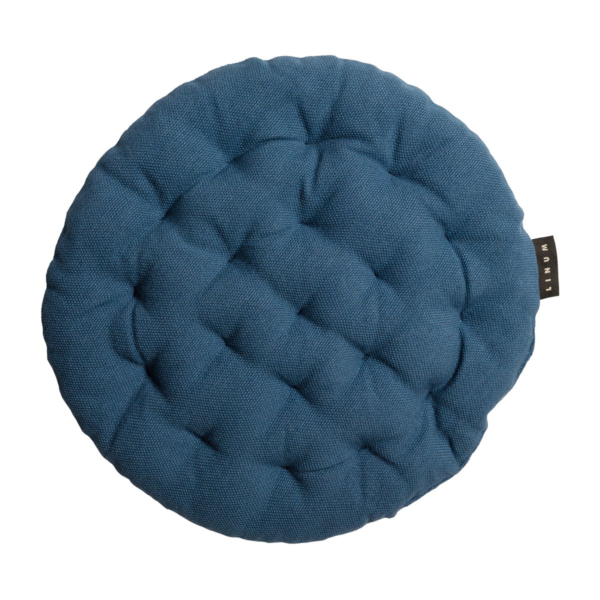 Linum Pepper seat cushion Ø37 cm Indigo blue | Scandinavian Design | Seat cushions & pads | Blue