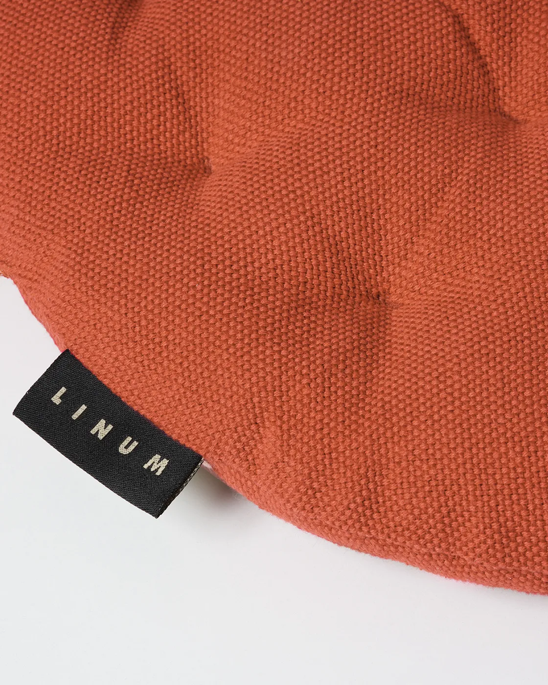 Pepper seat cushion Ø37 cm, Rust orange Linum